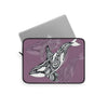 Orca Killer Whale Tribal Mauve Purple Ink Art Laptop Sleeve