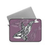 Orca Killer Whale Tribal Mauve Purple Ink Art Laptop Sleeve