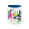 Orca Killer Whale Tribal Rainbow Tlingit Ink Accent Coffee Mug 11Oz
