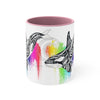 Orca Killer Whale Tribal Rainbow Tlingit Ink Accent Coffee Mug 11Oz Pink /
