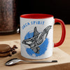 Orca Killer Whale Tribal Spirit Blue Ink Accent Coffee Mug 11Oz