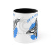 Orca Killer Whale Tribal Spirit Blue Ink Accent Coffee Mug 11Oz Black /