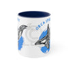 Orca Killer Whale Tribal Spirit Blue Ink Accent Coffee Mug 11Oz Navy /