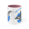Orca Killer Whale Tribal Spirit Blue Ink Accent Coffee Mug 11Oz Pink /