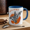 Orca Killer Whale Tribal Spirit Orange Ink Accent Coffee Mug 11Oz