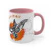 Orca Killer Whale Tribal Spirit Orange Ink Accent Coffee Mug 11Oz