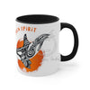 Orca Killer Whale Tribal Spirit Orange Ink Accent Coffee Mug 11Oz