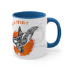 Orca Killer Whale Tribal Spirit Orange Ink Accent Coffee Mug 11Oz