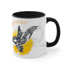 Orca Killer Whale Tribal Spirit Yellow Ink Accent Coffee Mug 11Oz