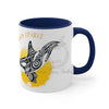 Orca Killer Whale Tribal Spirit Yellow Ink Accent Coffee Mug 11Oz