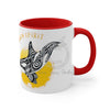 Orca Killer Whale Tribal Spirit Yellow Ink Accent Coffee Mug 11Oz