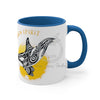 Orca Killer Whale Tribal Spirit Yellow Ink Accent Coffee Mug 11Oz