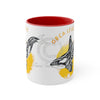 Orca Killer Whale Tribal Spirit Yellow Ink Accent Coffee Mug 11Oz Red /