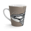 Orca Killer Whale Tribal Taupe Grey Ink Art Latte Mug Mug
