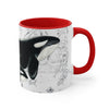 Orca Killer Whale Vintage Map Ink Accent Coffee Mug 11Oz