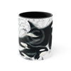 Orca Killer Whale Vintage Map Ink Accent Coffee Mug 11Oz