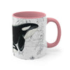 Orca Killer Whale Vintage Map Ink Accent Coffee Mug 11Oz