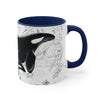 Orca Killer Whale Vintage Map Ink Accent Coffee Mug 11Oz