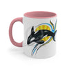 Orca Killer Whale Yellow Sun Ink Accent Coffee Mug 11Oz