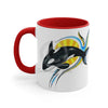 Orca Killer Whale Yellow Sun Ink Accent Coffee Mug 11Oz