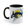 Orca Killer Whale Yellow Sun Ink Accent Coffee Mug 11Oz