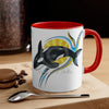 Orca Killer Whale Yellow Sun Ink Accent Coffee Mug 11Oz