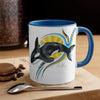 Orca Killer Whale Yellow Sun Ink Accent Coffee Mug 11Oz