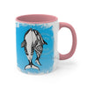 Orca Killer Whales Love Tribal Blue Ink Accent Coffee Mug 11Oz