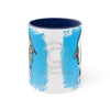 Orca Killer Whales Love Tribal Blue Ink Accent Coffee Mug 11Oz Navy /