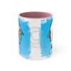 Orca Killer Whales Love Tribal Blue Ink Accent Coffee Mug 11Oz Pink /
