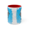 Orca Killer Whales Love Tribal Blue Ink Accent Coffee Mug 11Oz Red /
