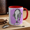 Orca Killer Whales Love Tribal Pink Ink Accent Coffee Mug 11Oz