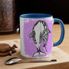 Orca Killer Whales Love Tribal Pink Ink Accent Coffee Mug 11Oz