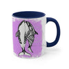 Orca Killer Whales Love Tribal Pink Ink Accent Coffee Mug 11Oz