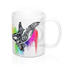 Orca Rainbow Tribal Ink Art Mug 11Oz