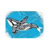 Orca Spirit Doodle Tribal Blue Bath Mat Small 24X17 Home Decor