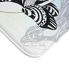 Orca Spirit Doodle Tribal Rainbow Bath Mat Home Decor