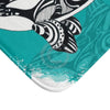 Orca Spirit Doodle Tribal Rainbow Bath Mat Home Decor