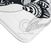 Orca Spirit Doodle Tribal White Bath Mat Home Decor