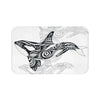 Orca Spirit Doodle Tribal White Bath Mat Large 34X21 Home Decor