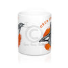 Orca Spirit Orange Tribal Ink Art Mug 11Oz