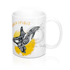 Orca Spirit Yellow Tribal Ink Art Mug 11Oz