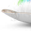 Orca Tribal Rainbow Watercolor Art Square Pillow Home Decor