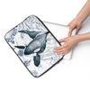 Orca Whale Ancient Blue Laptop Sleeve