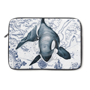 Orca Whale Ancient Blue Laptop Sleeve 13