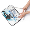 Orca Whale And The Boat Watercolor Ink Laptop Sleeve