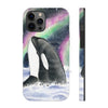 Orca Whale Aurora Borealis Stars Watercolor Case Mate Tough Phone Cases Iphone 12 Pro Max