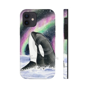 Orca Whale Aurora Borealis Stars Watercolor Ii Case Mate Tough Phone Cases Iphone 12