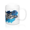 Orca Whale Blue Tribal Ii Watercolor Ink Art Mug 11Oz