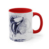 Orca Whale Blue Watercolor Art Accent Coffee Mug 11Oz